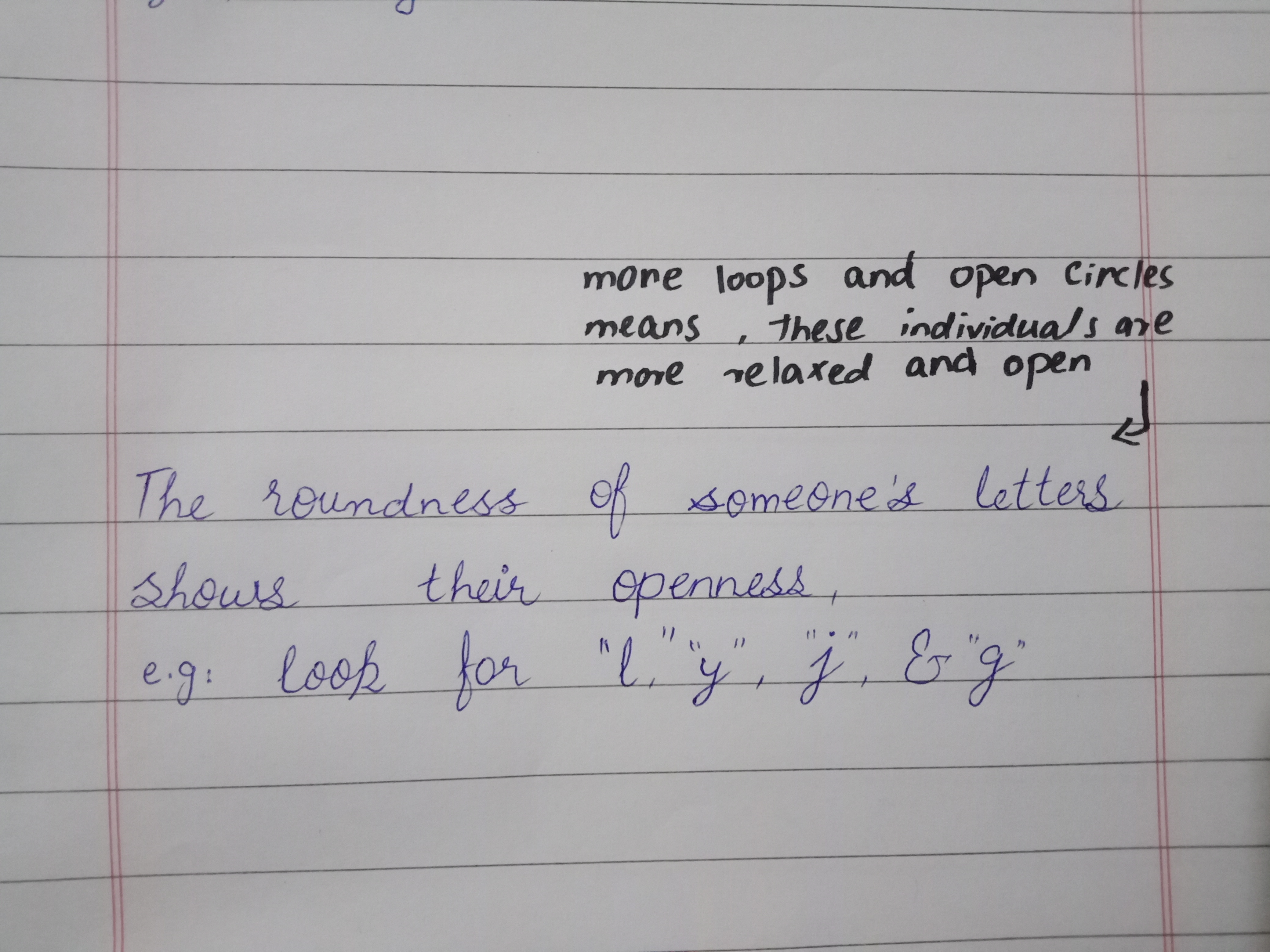 Graphology rounded versus sharp letters
